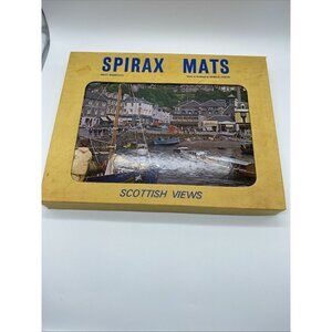 Scottish Views Place Mats Set of 6 with Box Made in Scotland Vintage 8”x10.5”